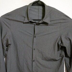 Lululemon Shirt Mens Medium Long Sleeve Button Dark Green